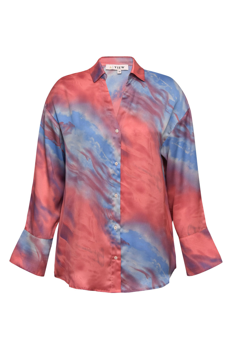 A-View Carina shirt AV4466 Shirts 256 Coral/Blue
