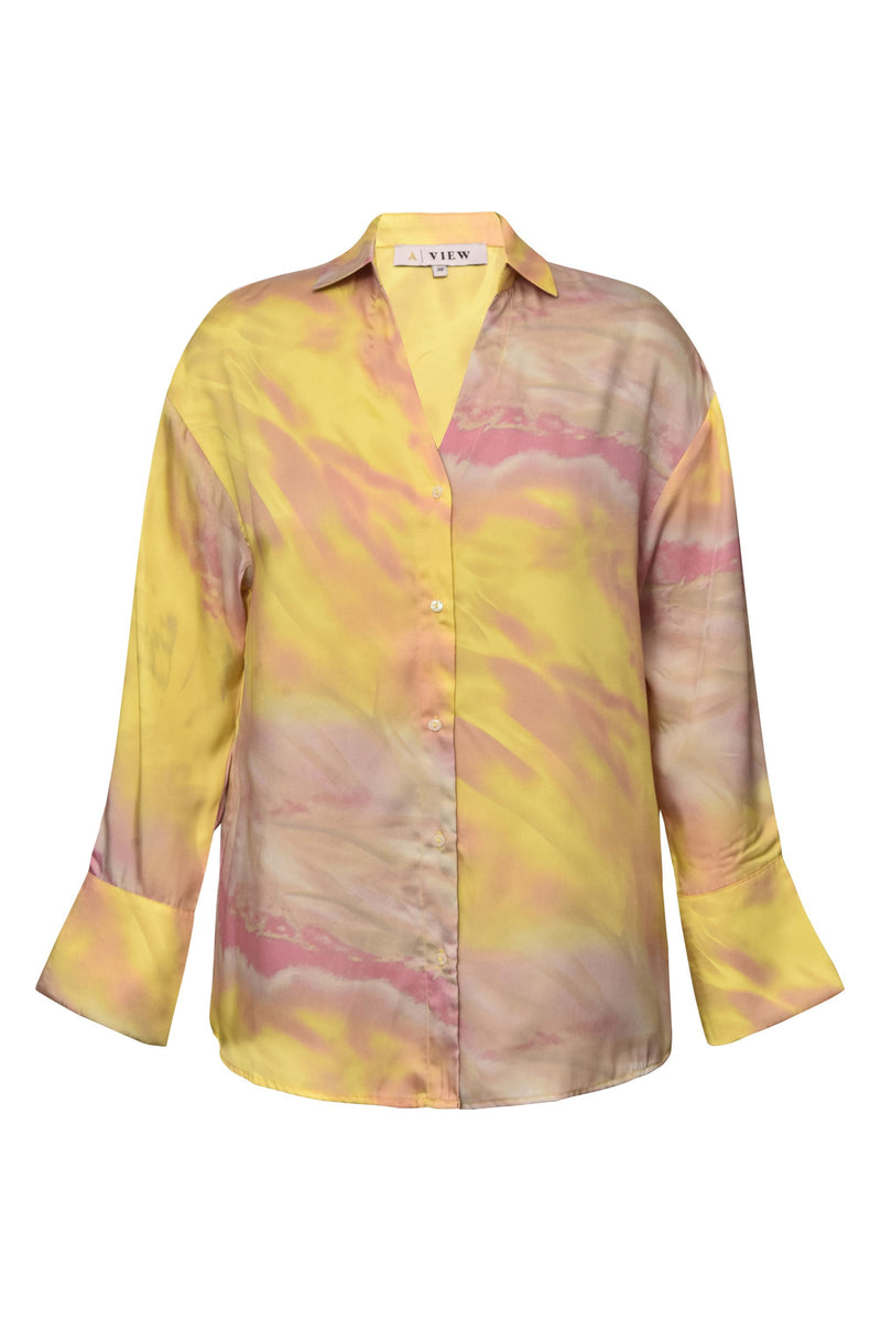 A-View Carina shirt AV4466 Shirts 302 Yellow/rose