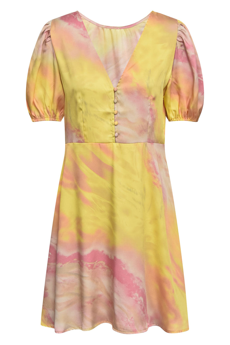 A-View Enitta short sleeve dress AV4552 Dresses 302 Yellow/rose