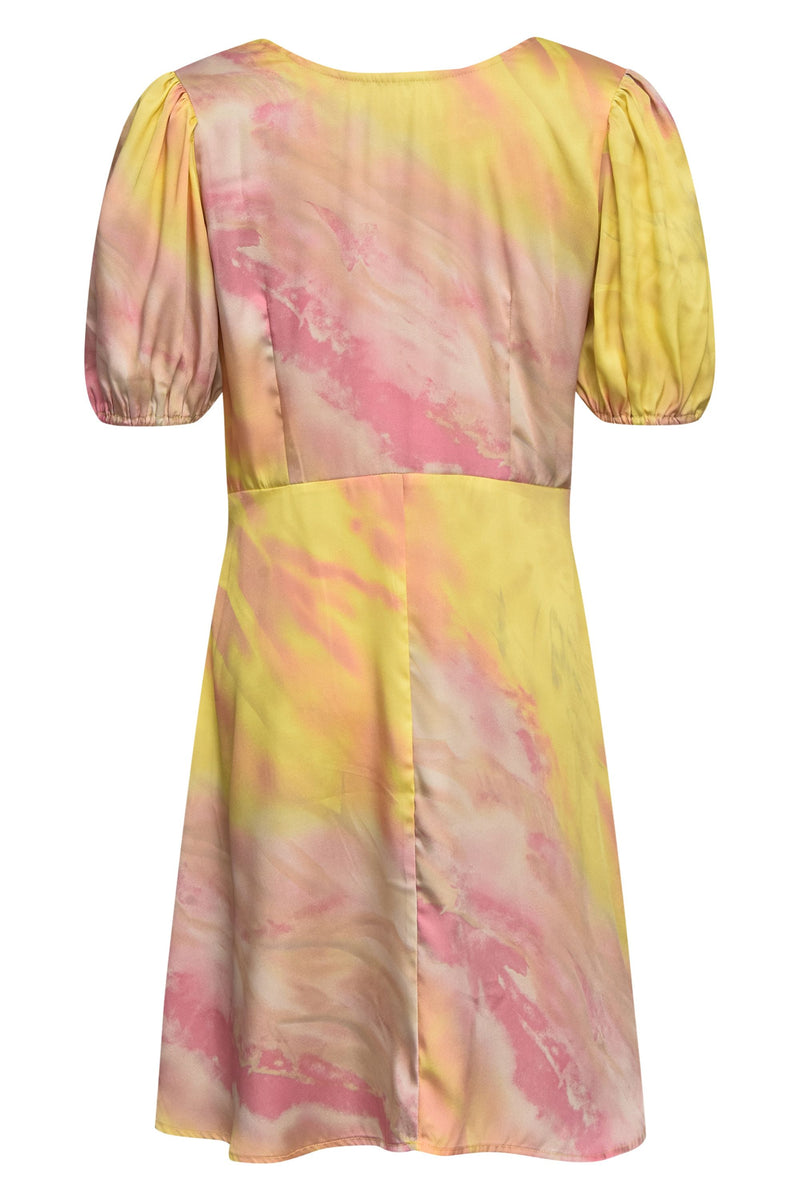 A-View Enitta short sleeve dress AV4552 Dresses 302 Yellow/rose