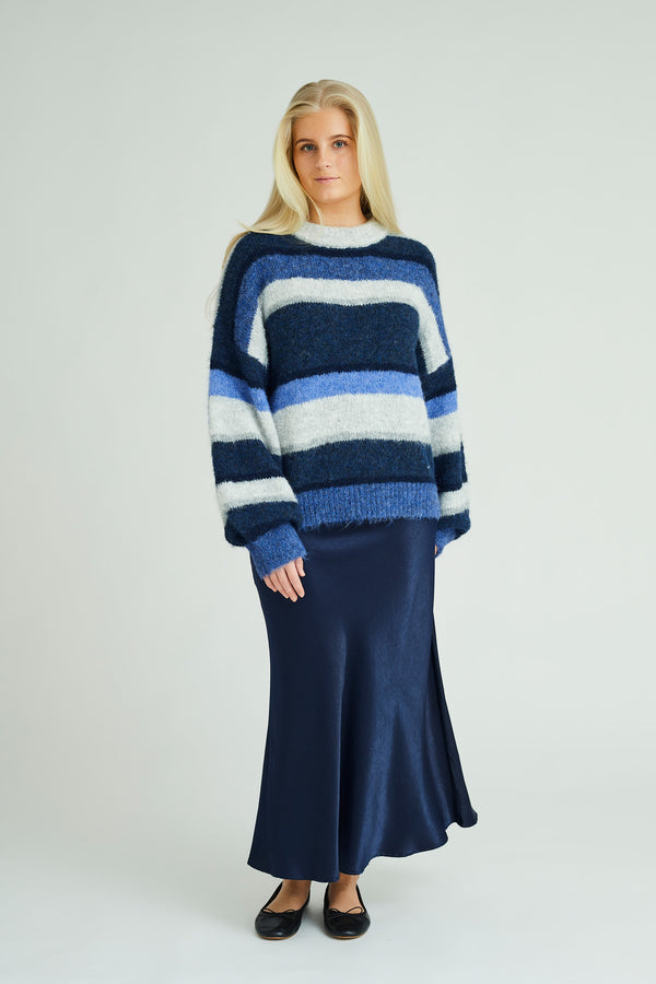 A-View Patrisia stripe pullover AV4665 Knit 788 Blue/navy