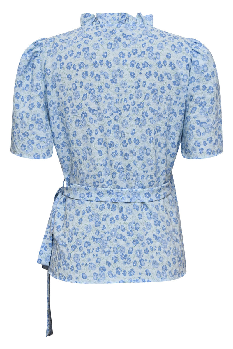 A-View Peony wrap blouse AV4462 Blouse 287 Sky blue