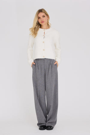 Lissi L/S knit cardigan AV8221 - White