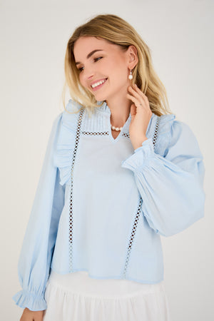 A-View Agnete blouse AV4875 Blouse 282 Light Blue