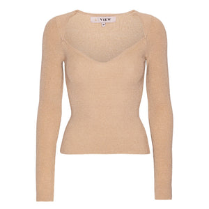 A-View Alexandra knit blouse AV4288 Knit 004 Sand