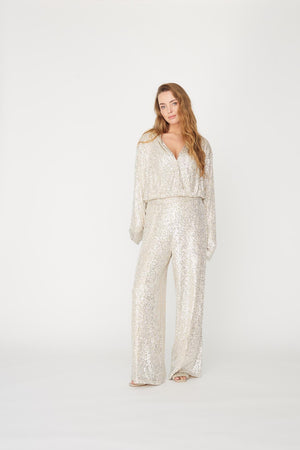 A-View Alexi sequin pants AV4253 Pants 028 Silver
