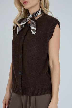 A-View Alia Silk Scarf Scarfs 193 Brown/White