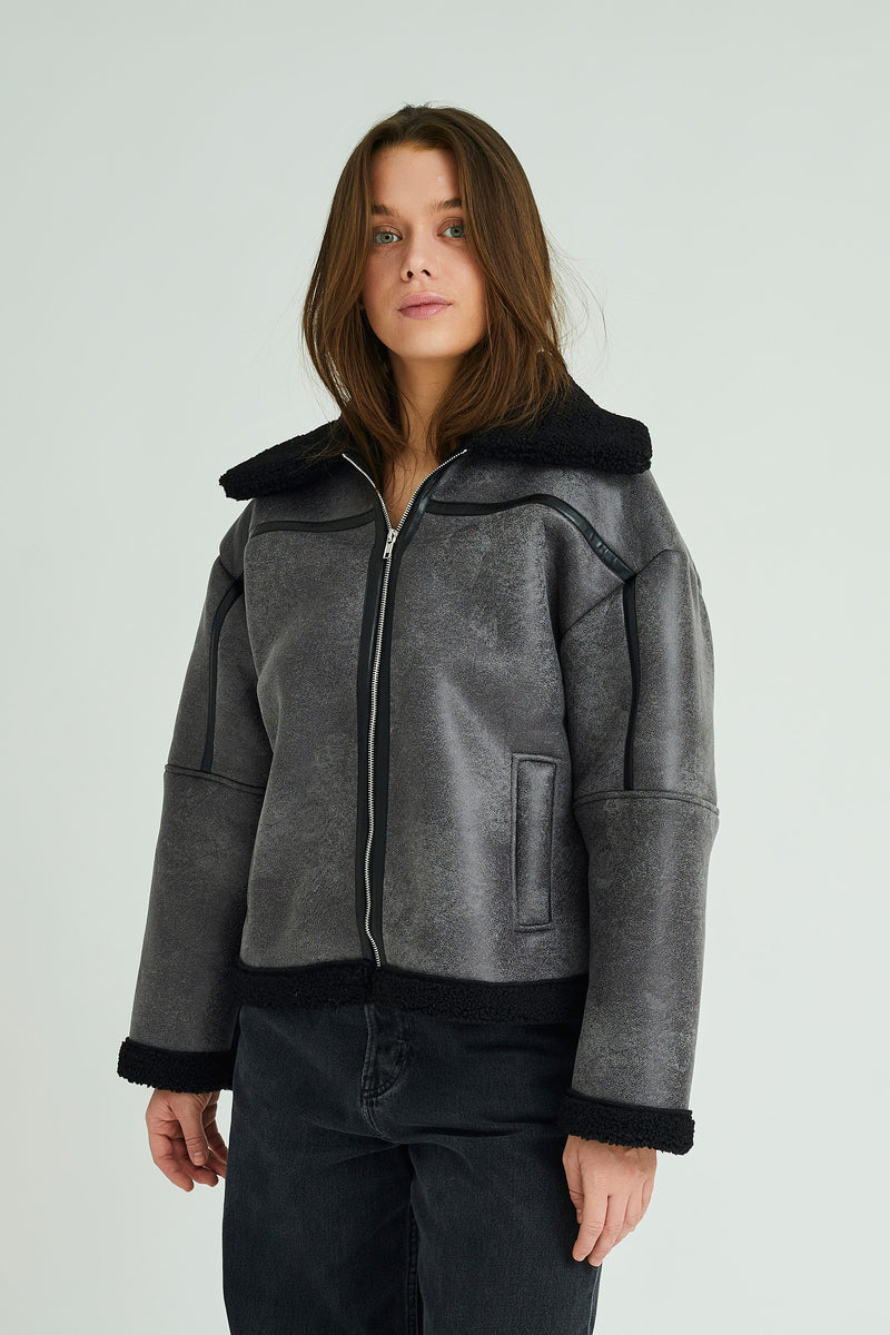 A-View Alise Coat AV4695 Jacket 049 black/grey