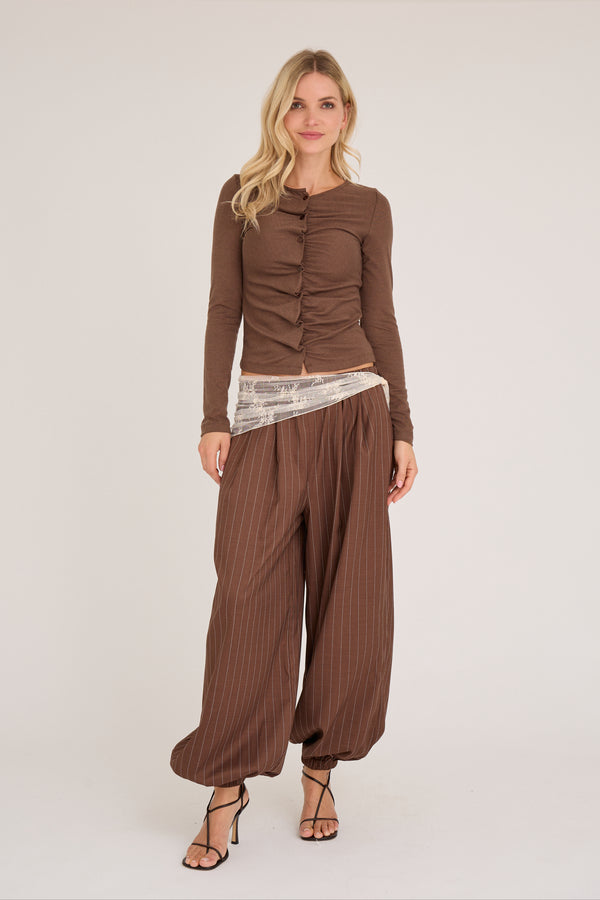 A-View Alisia blouse AV8201 Blouse 117 Brown