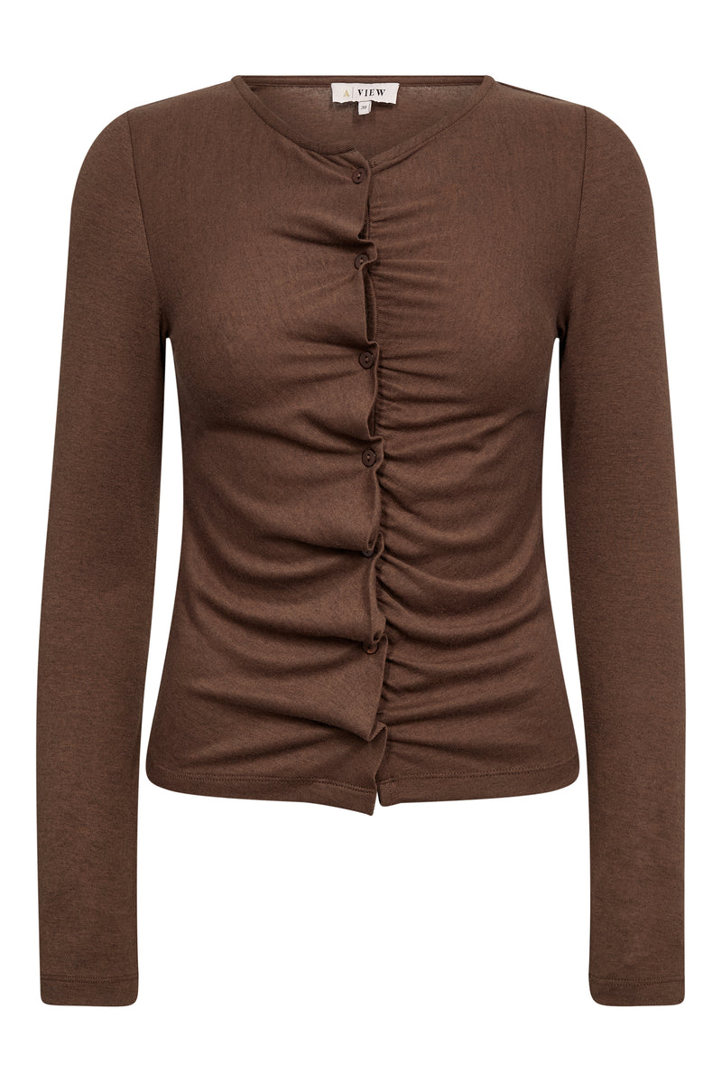 A-View Alisia blouse AV8201 Blouse 117 Brown