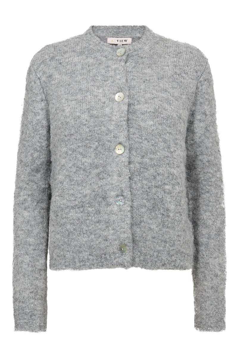 A-View Audrey new knit cardigan AV4914 Cardigan 990 Medium grey melange