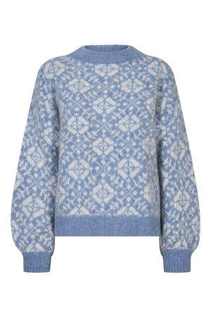 A-View Bergen Knit Pullover Knit 091 Blue/White