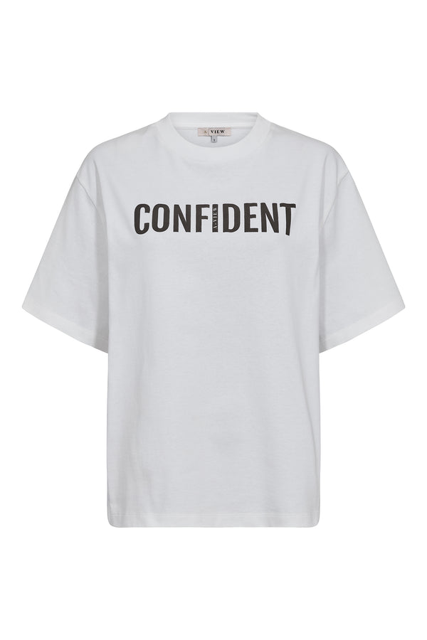 A-View Best Confiident Tee AV7052 Tee 000 White
