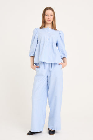 A-View Betty pants AV4887 Pants 100 Light blue/White stripe