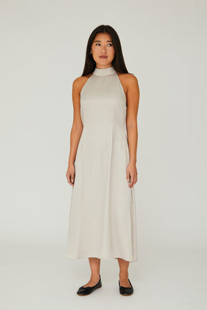 A-View Carry sateen dress AV4491 Dresses 003 Light sand