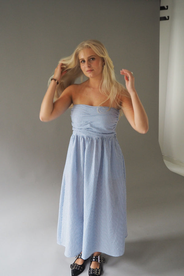A-View Cecilie stripe dress AV4583 Skirt 091 Blue/white