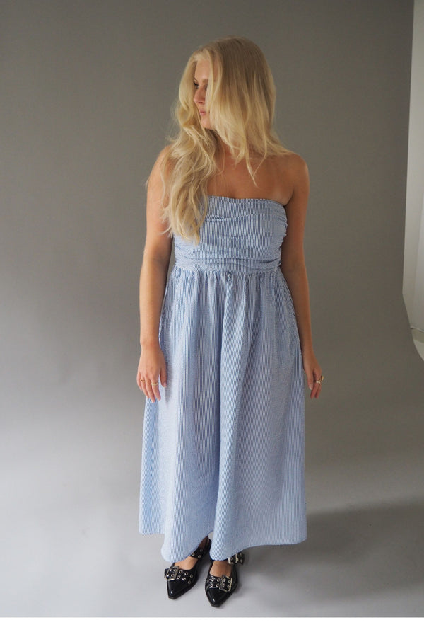 A-View Cecilie stripe dress AV4583 Skirt 091 Blue/white