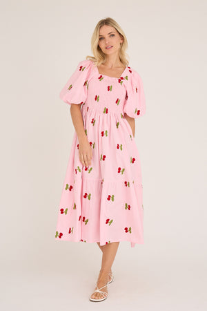 A-View Cheri fruit dress AV4850 Dresses 255 Rose/Red