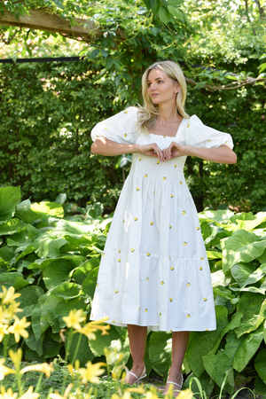 A-View Cheri fruit dress AV8034 Dresses 200 White/Yellow