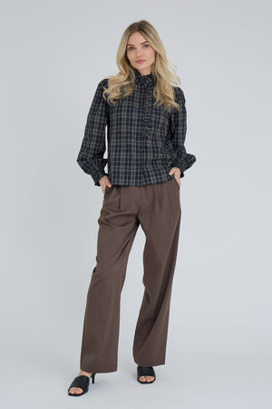 A-View Clova Check Shirt Shirts 863 Army/Black
