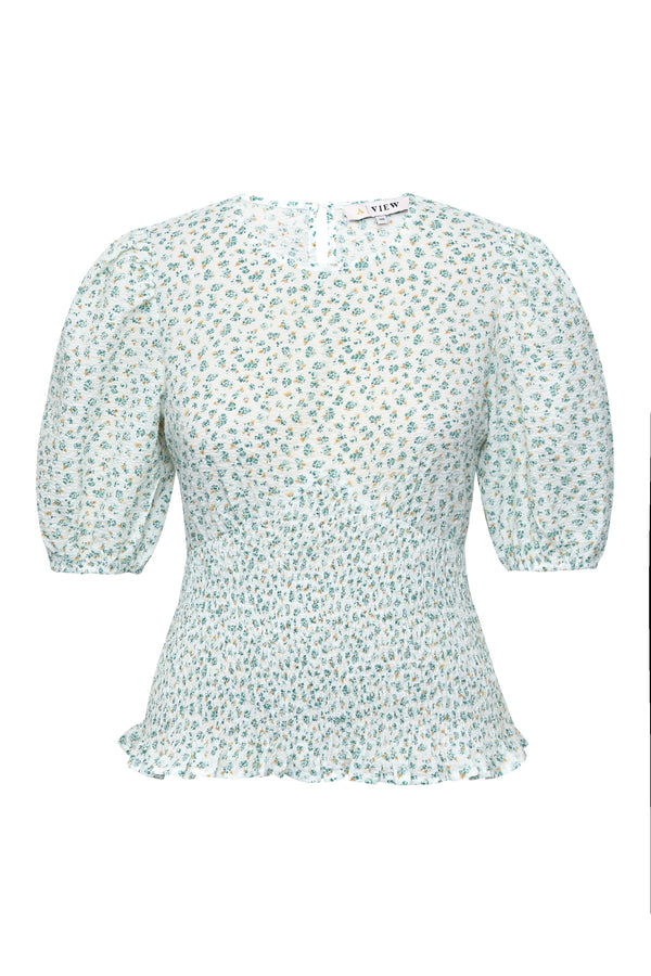 A-View Dalena blouse AV4692 Blouse 068 White/green