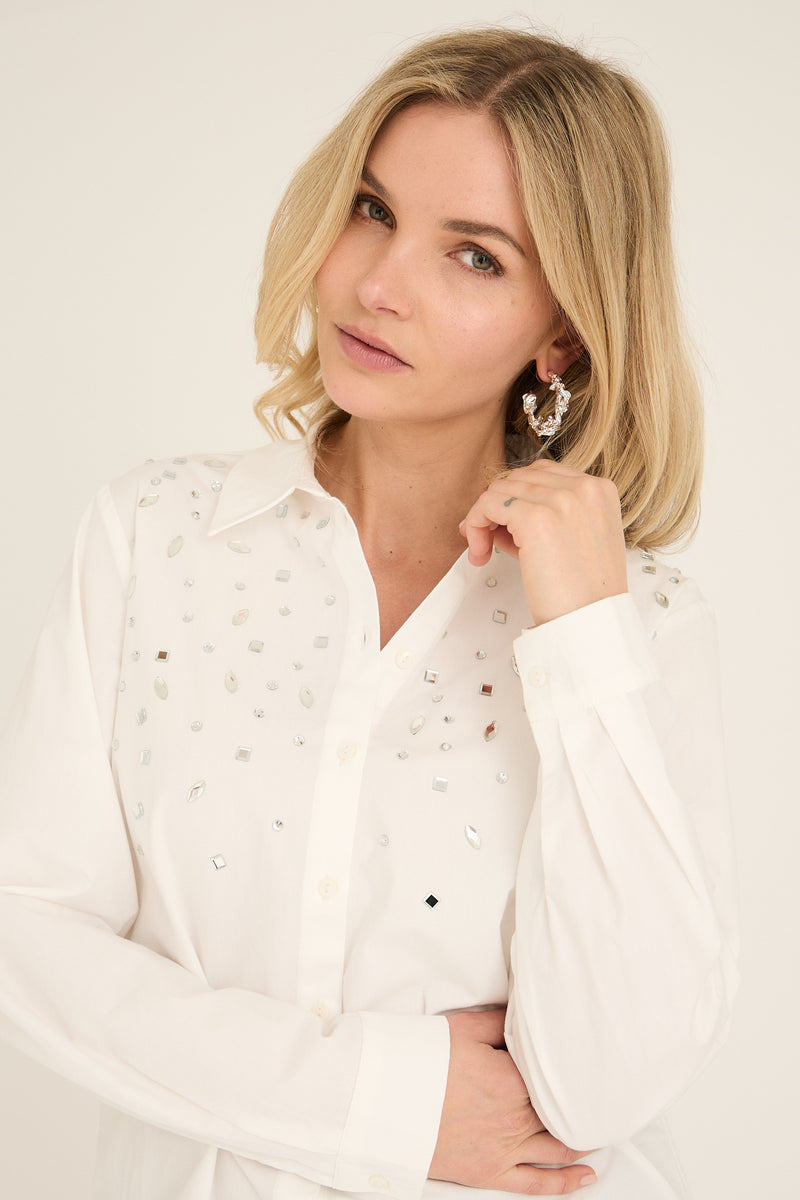 A-View Diamond shirt AV7016 Shirts 000 White