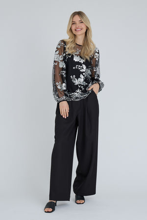 A-View Estelle Blouse Blouse 045 Black/Silver