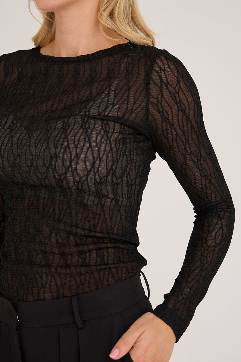 A-View Evalla blouse AV6087 Blouse 999 Black