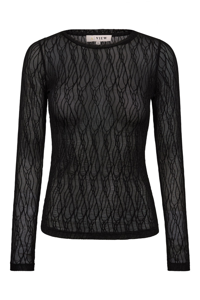 A-View Evalla blouse AV6087 Blouse 999 Black