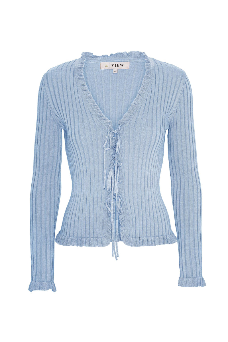 A-View Fabian tie cardigan AV4348 Cardigan 287 Sky blue