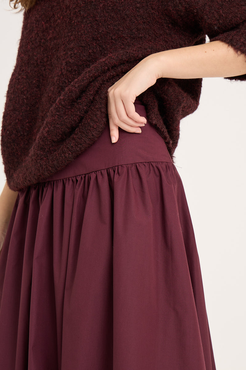 A-View Fia Long Baloon Skirt AV5096 Skirt 042 Bordeaux