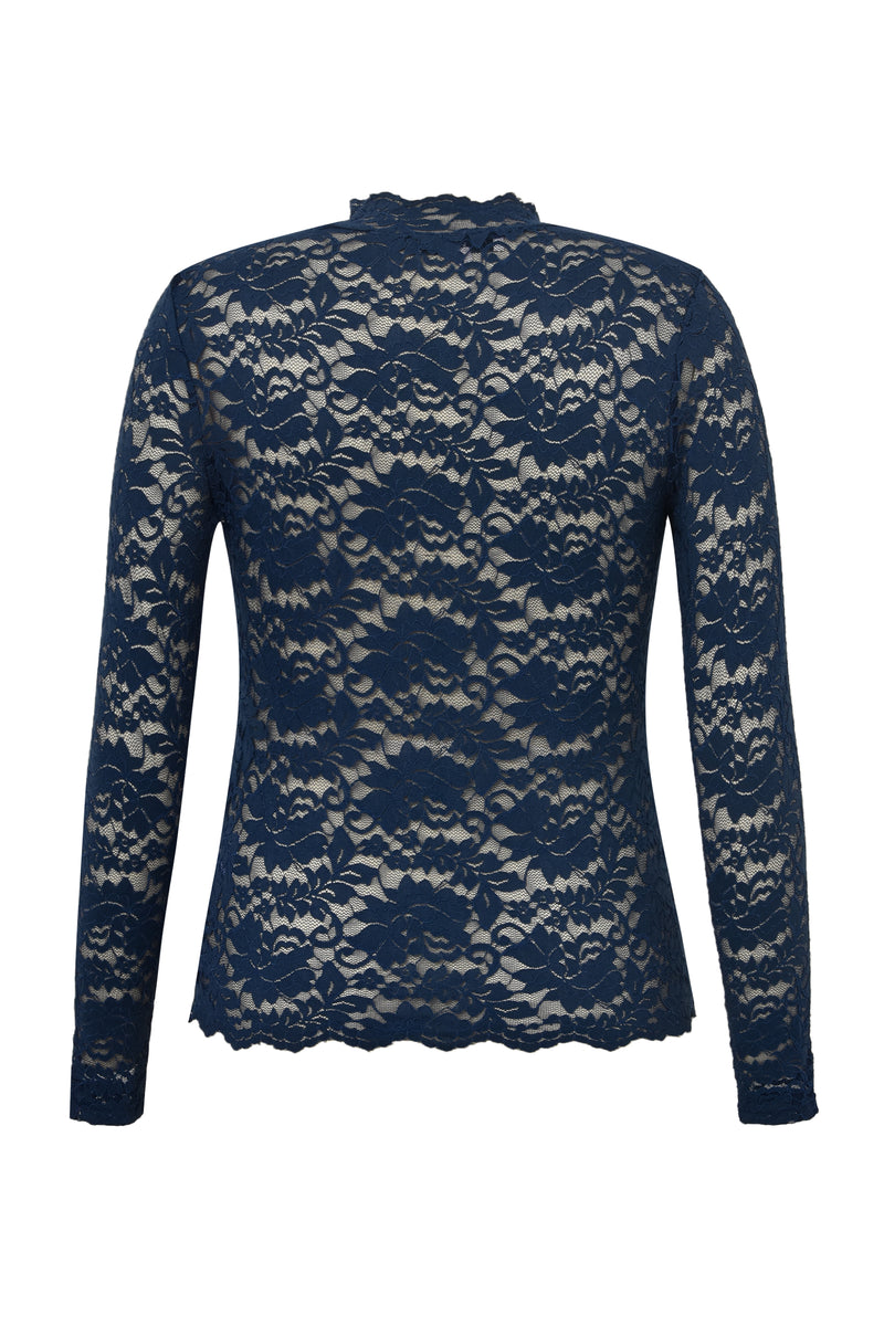 A-View Flora lace blouse AV4720 Blouse 699 Navy