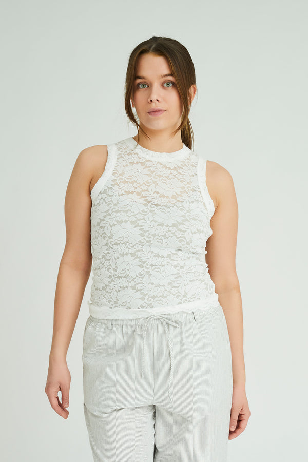 A-View Flora lace top AV4718 Top 000 White