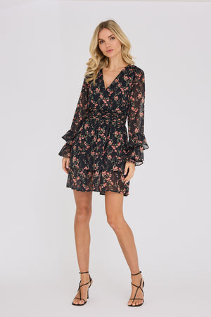 A-View Florella short dress AV8254 Dresses 910 Black/Orange