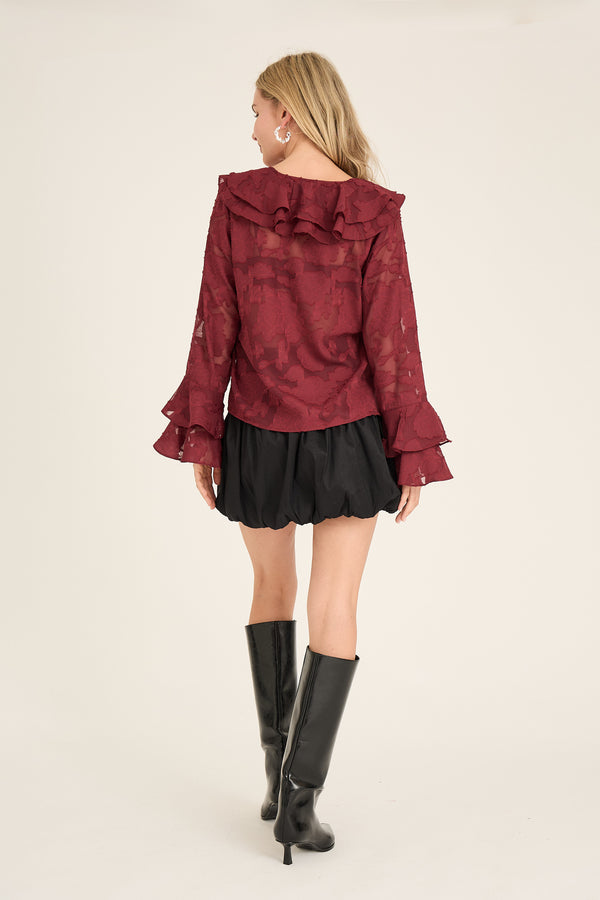 A-View Floretta blouse AV6090 Blouse 266 Cabernet