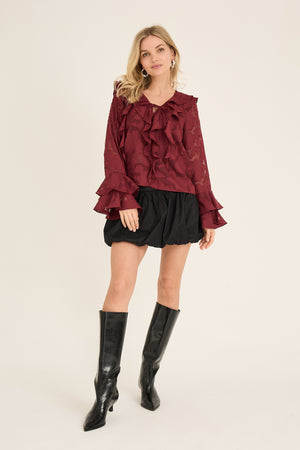 A-View Floretta blouse AV6090 Blouse 266 Cabernet