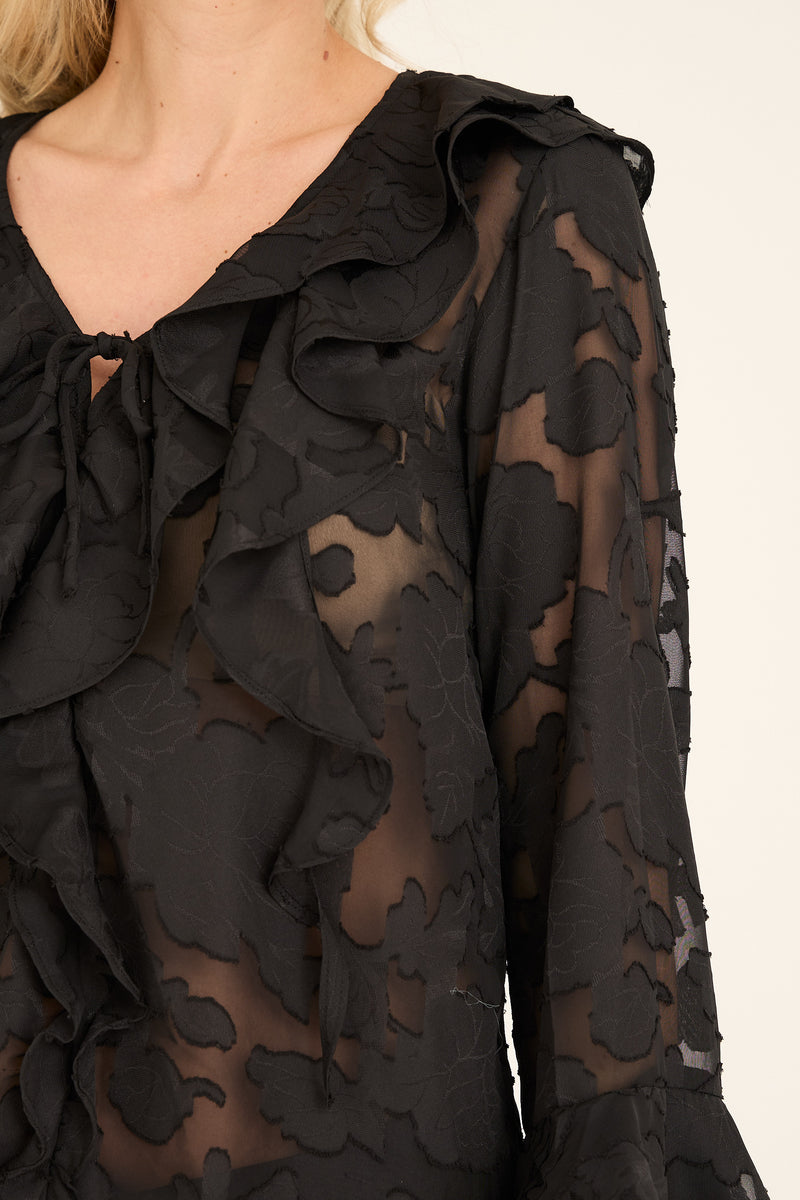 A-View Floretta blouse AV6090 Blouse 999 Black