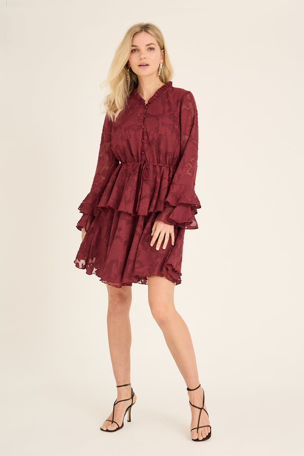 A-View Floretta blouse AV7022 Dresses 266 Cabernet