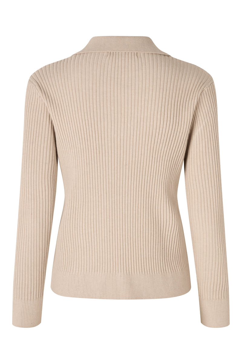 A-View Freja knit blouse AV4713 Knit 003 Light sand