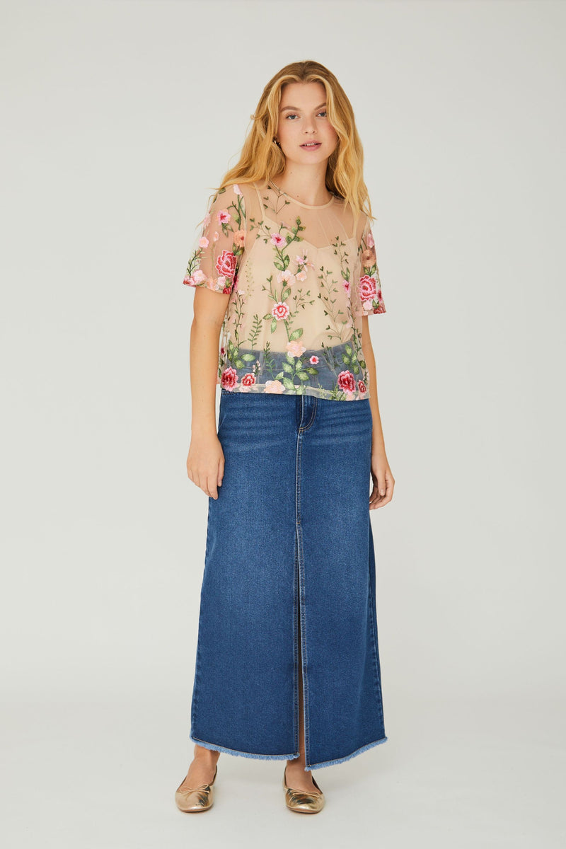 A-View Fuschia blouse AV4594 Blouse 291 Sand/peach