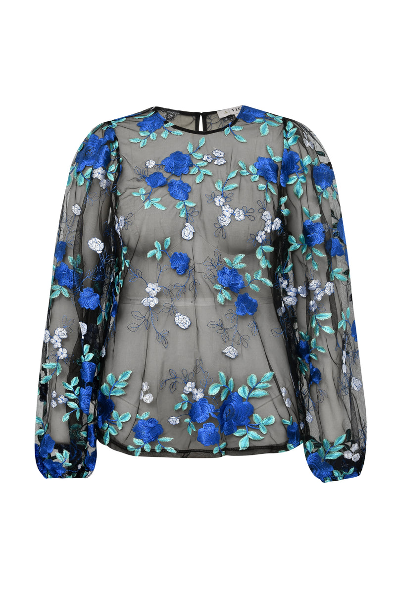 A-View Fuschia blouse AV4774 Blouse 181 Black/Blue