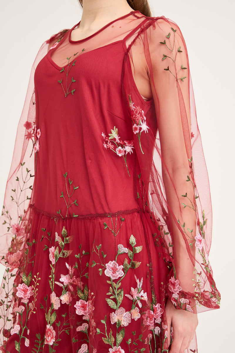 A-View Fuschia dress AV4614 Dresses 373 Bordeaux/Rose