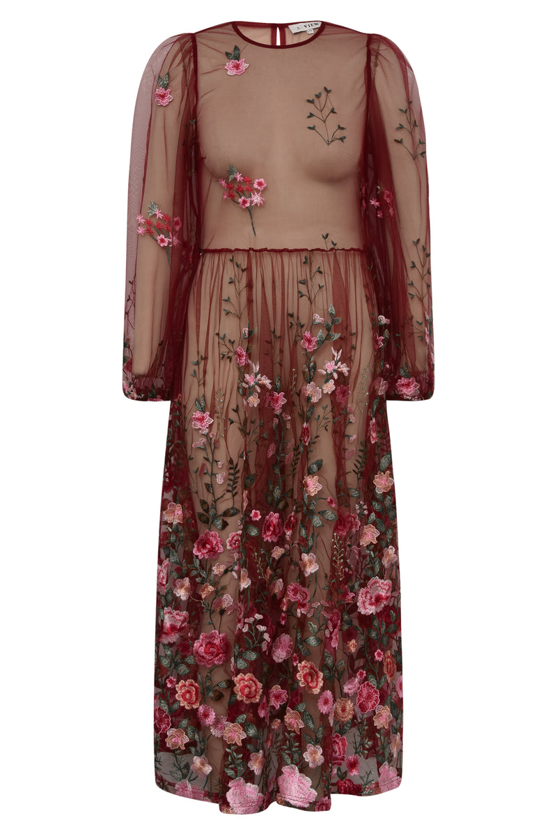 A-View Fuschia dress AV4614 Dresses 373 Bordeaux/Rose