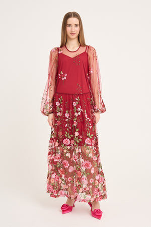 A-View Fuschia dress AV4614 Dresses 373 Bordeaux/Rose
