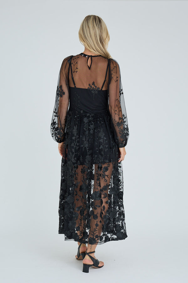 A-View Fuschia dress AV4614 Dresses 999 Black