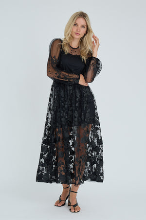 A-View Fuschia dress AV4614 Dresses 999 Black