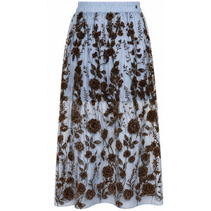 A-View Fuschia skirt AV4624 Skirt 899 Light Blue/Brown