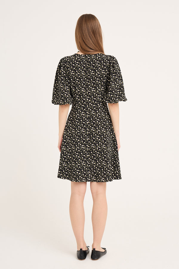 A-View Gino 3/4 dress AV4853 Dresses 372 Black/Green/Off white