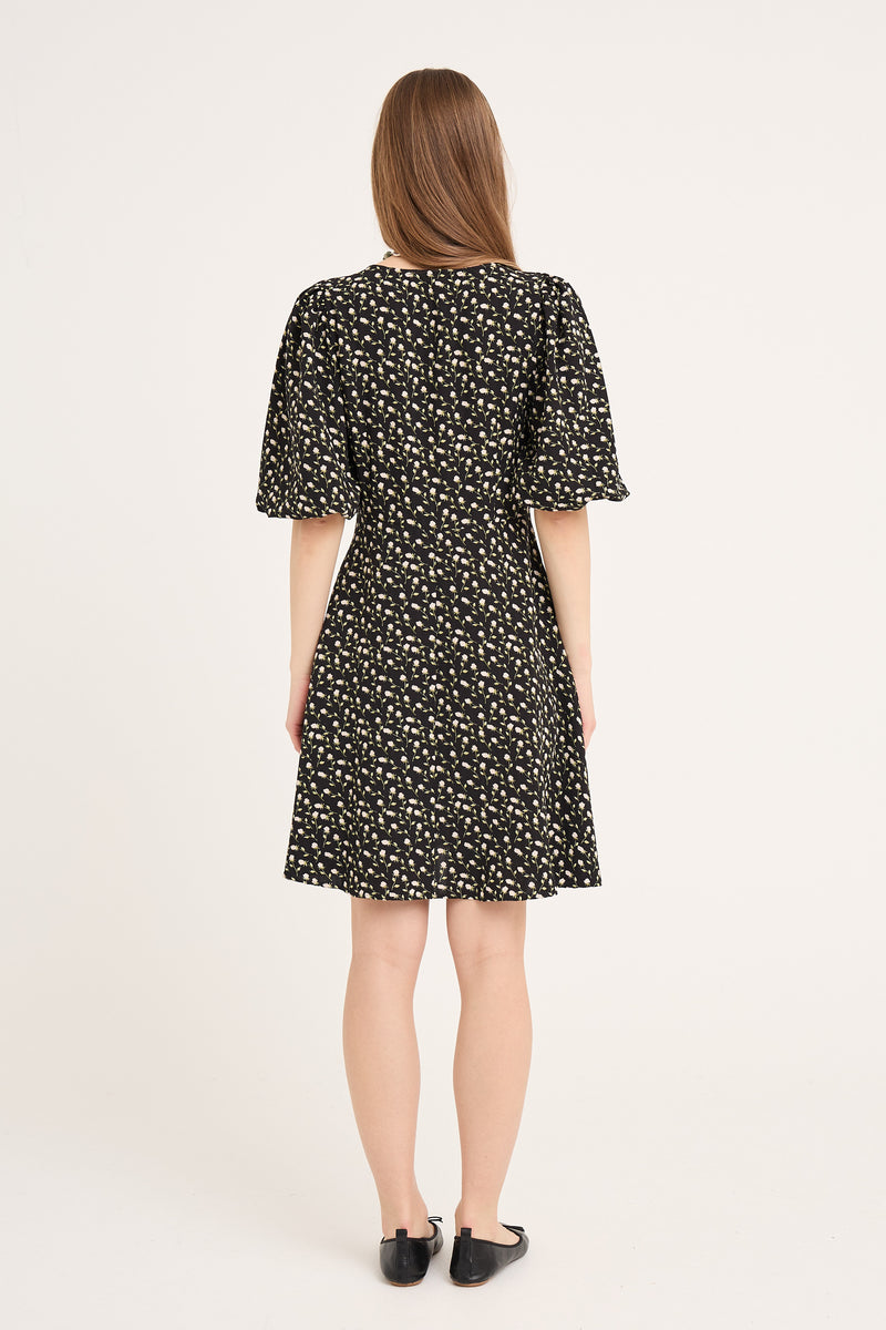 A-View Gino 3/4 dress AV4853 Dresses 372 Black/Green/Off white