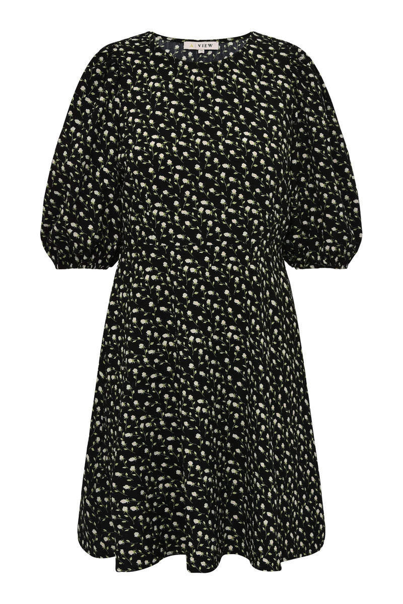 A-View Gino 3/4 dress AV4853 Dresses 372 Black/Green/Off white